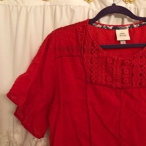 3 FOR 20 Knox Rose Red Cropped Blouse